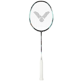 Victor Badmintonschläger Auraspeed 90K Metallic R (ausgewogen, steif) türkisblau - unbesaitet -